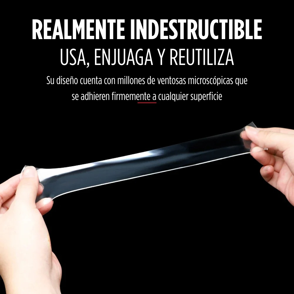 3 x 1 NanoTape® - Cinta Nanotexturizada Doble Cara Reutilizable 3M
